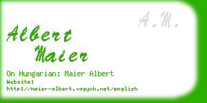 albert maier business card